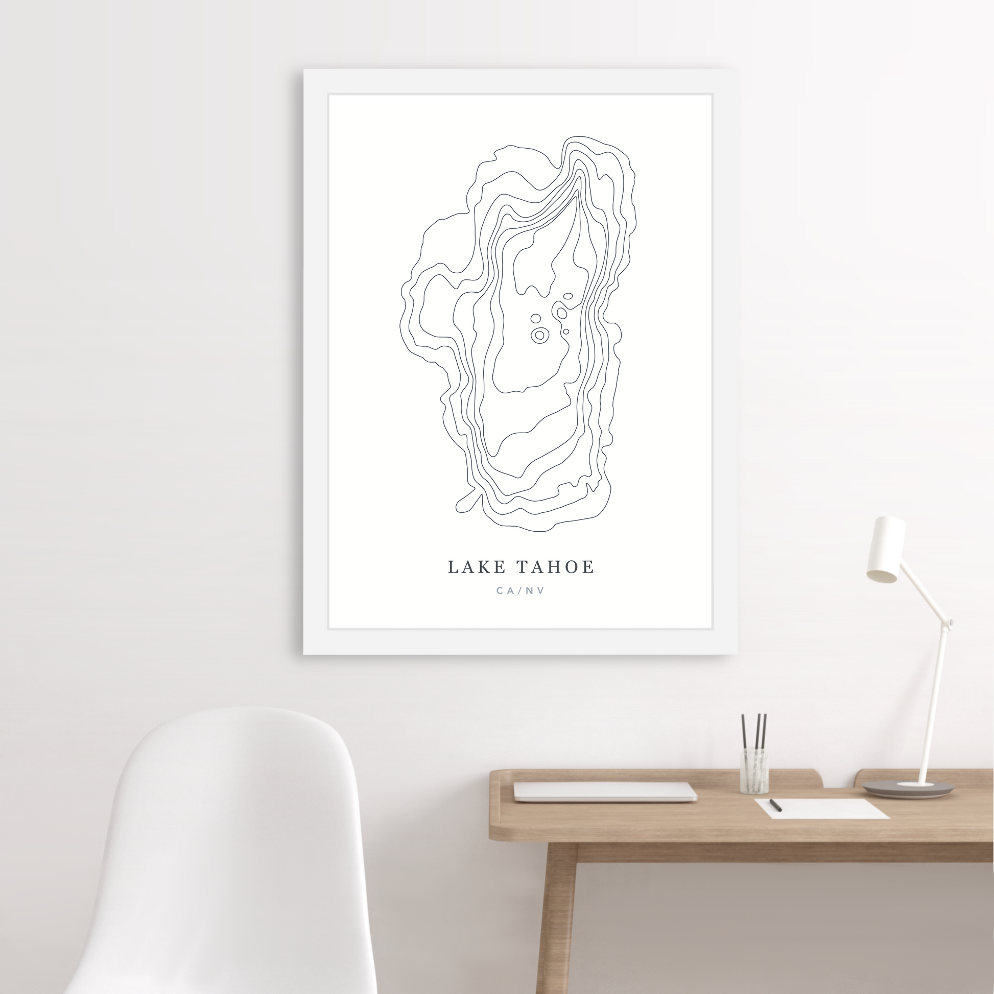 White Floating Frame