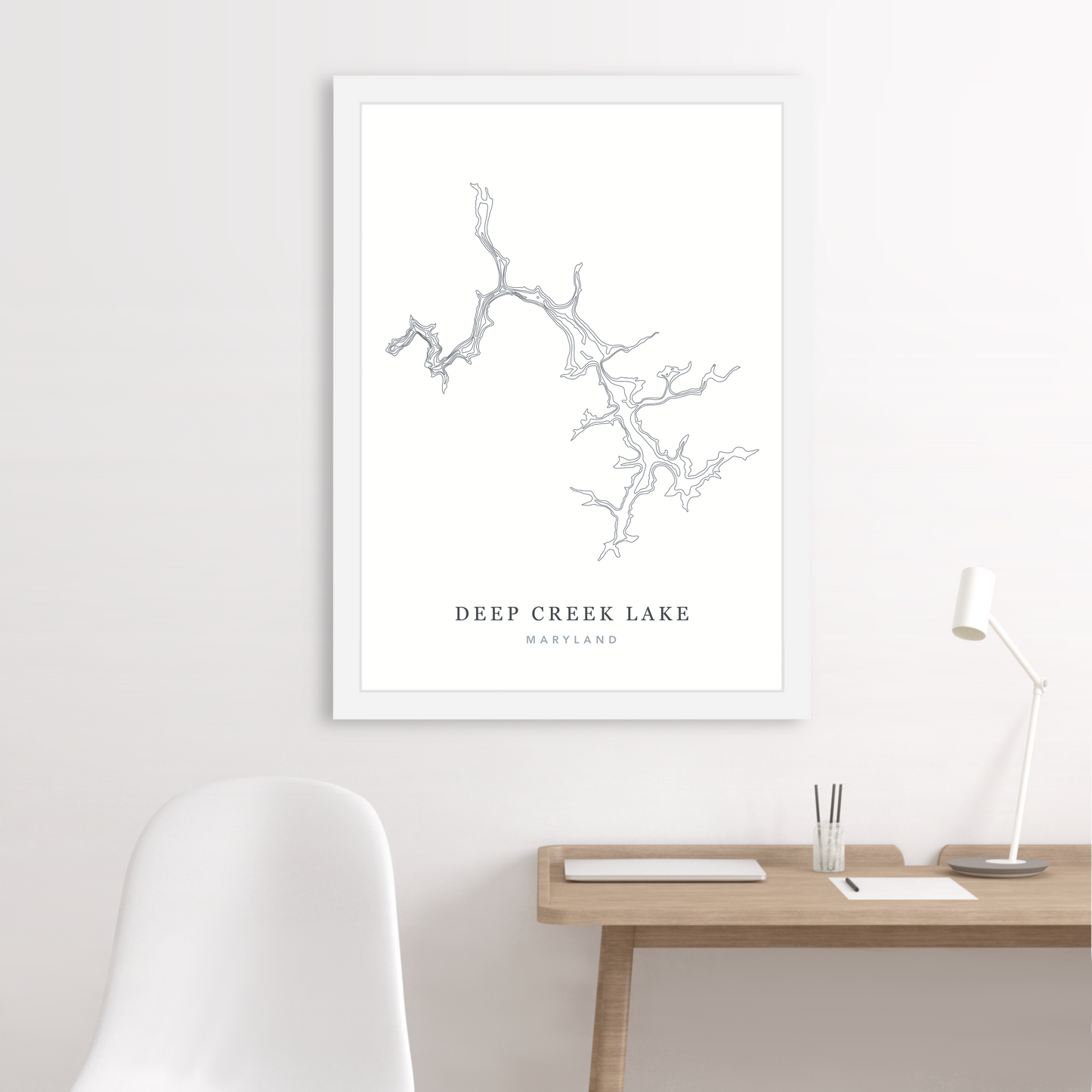 White Floating Frame