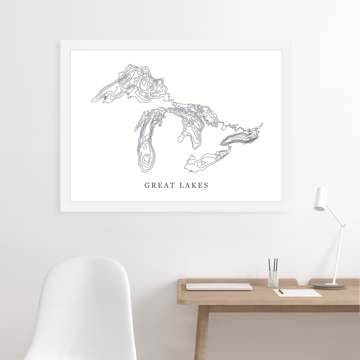 White Floating Frame