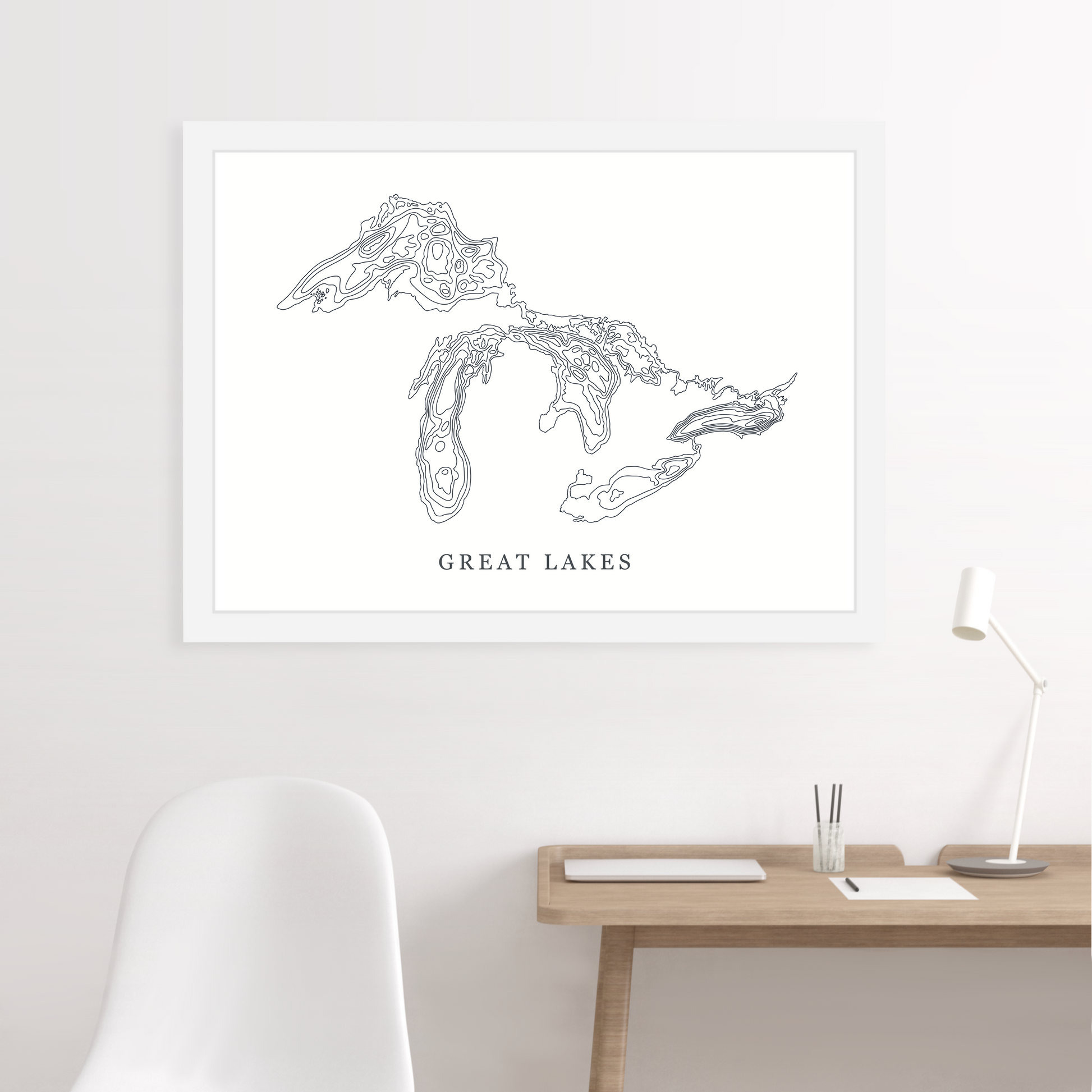 White Floating Frame