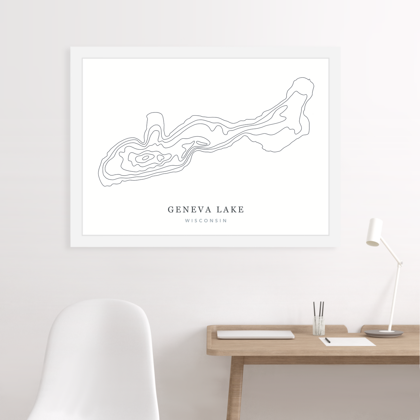 White Floating Frame
