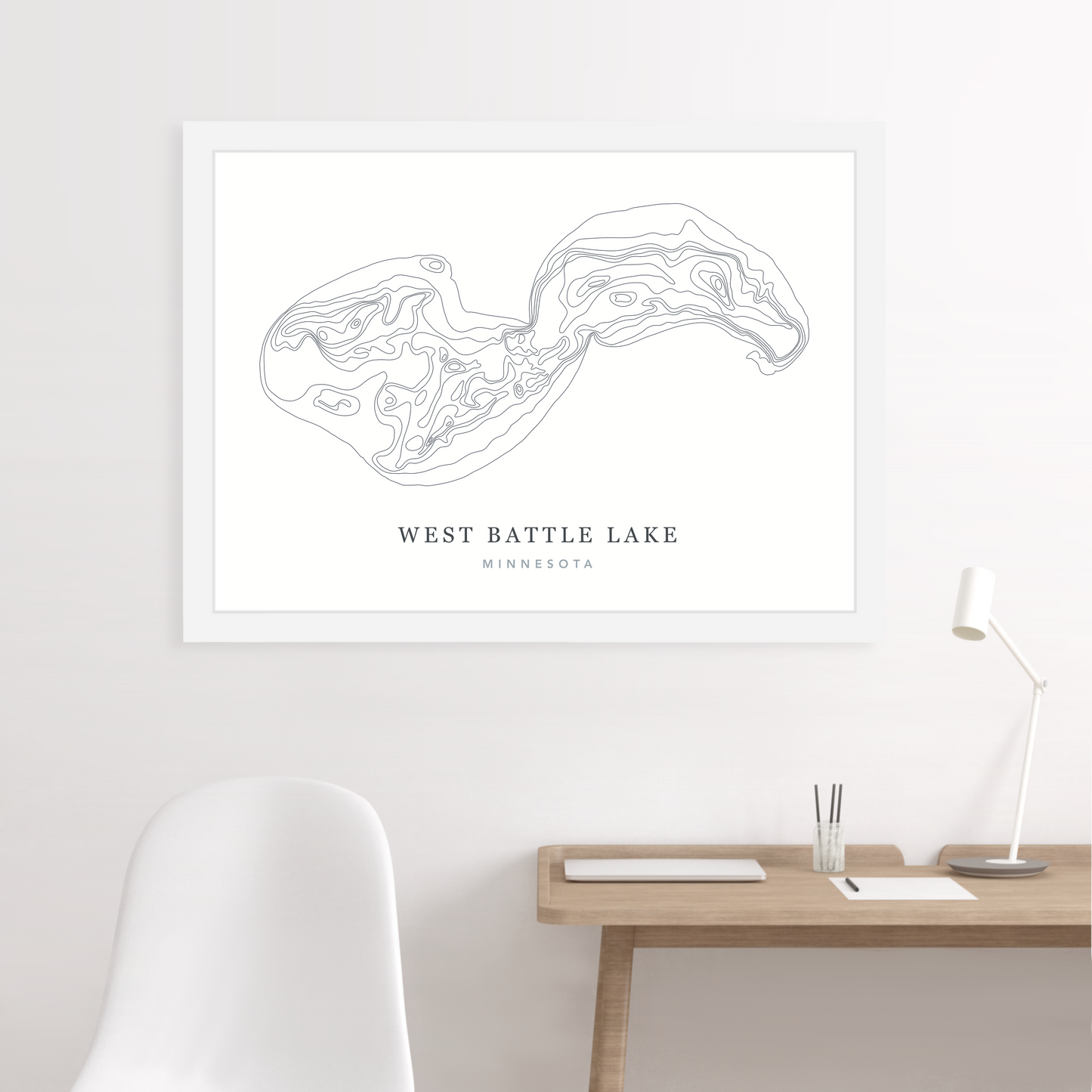 White Floating Frame