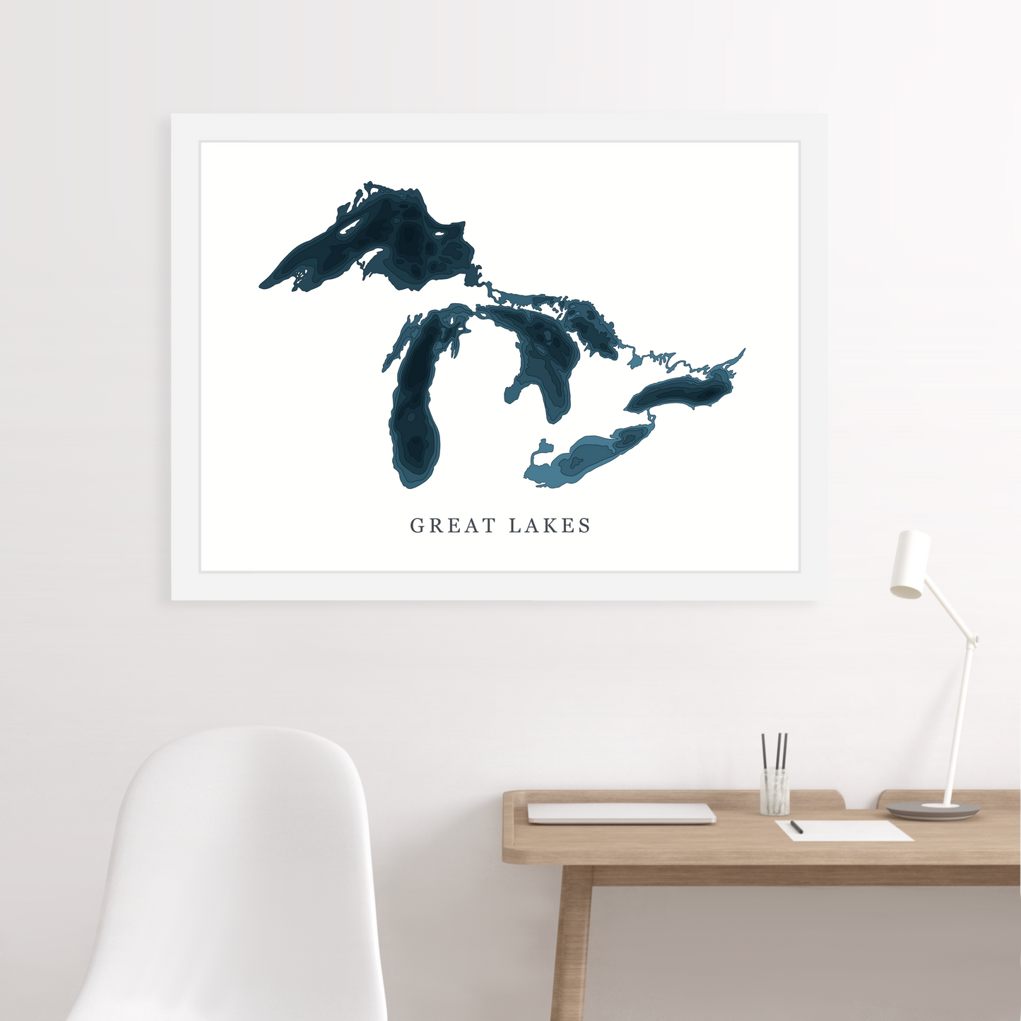 White Floating Frame