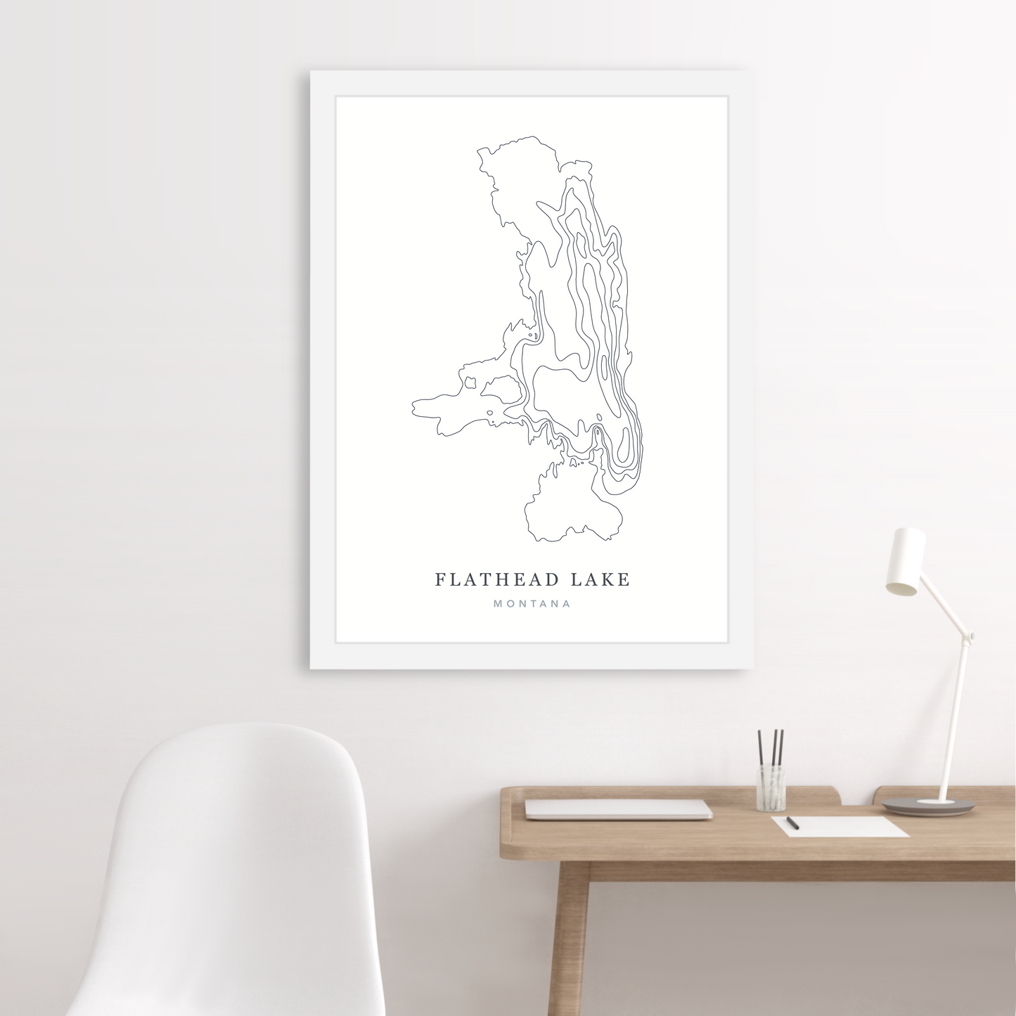 White Floating Frame