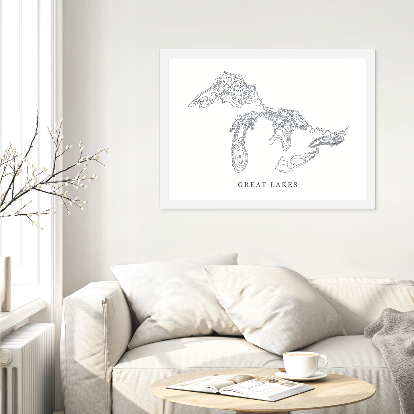 White Flat Frame