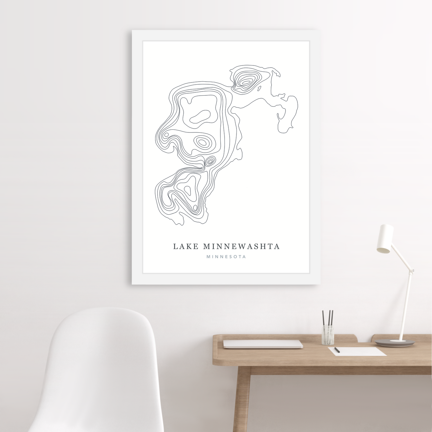 White Floating Frame