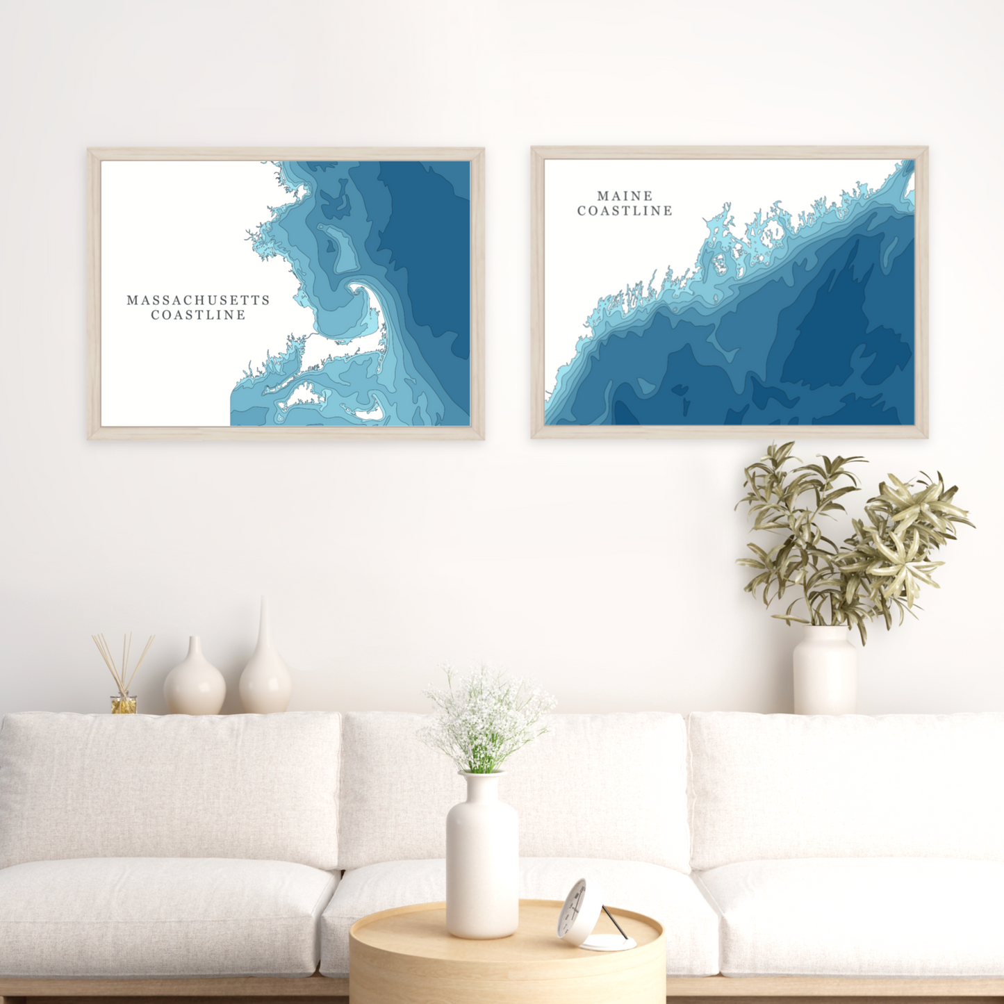 CUSTOM ORDER - Depth Map Print of ANY Coastal Water