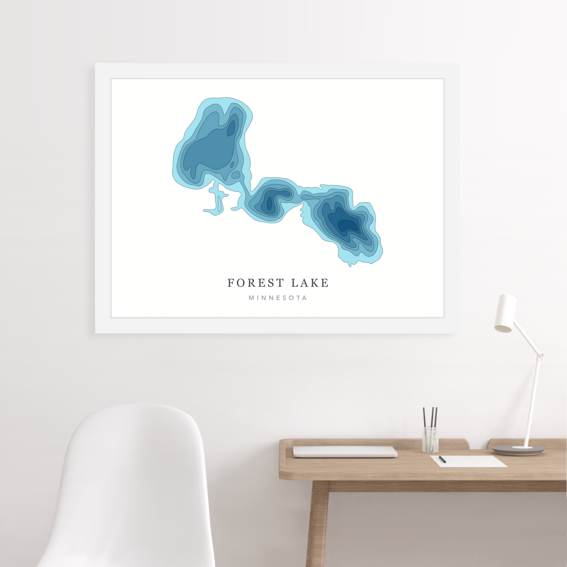 White Floating Frame